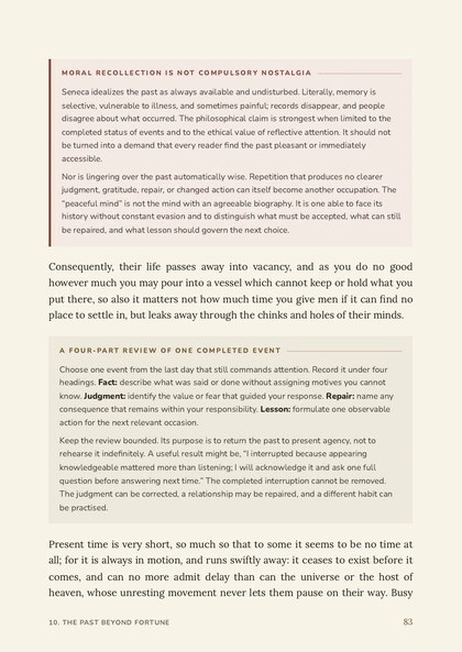 Page from our explained edition of On the Shortness of Life, Physical page 83 of the final PDF edition