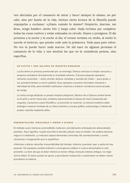 Página de nuestra edición explicada de Cartas de un estoico, Página física 199 de la edición final en PDF