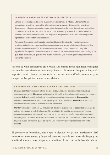 Página de nuestra edición explicada de Sobre la brevedad de la vida, Página física 86 de la edición final en PDF